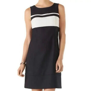 NWT White House Black Market Perfect Form Colorblock Pencil Dress Size 8
